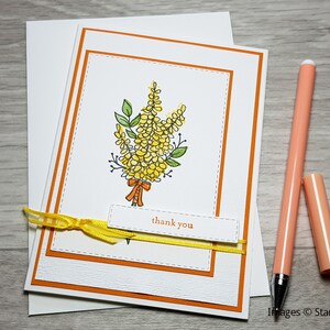 Handmade Anniversary Card, Floral Anniversary Greeting Card, Card for Wife. image 4