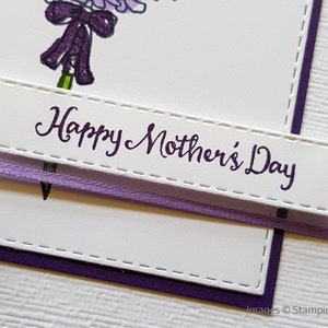 Floral Mothers Day Card, Mother's Day Card with Blue Flowers image 7