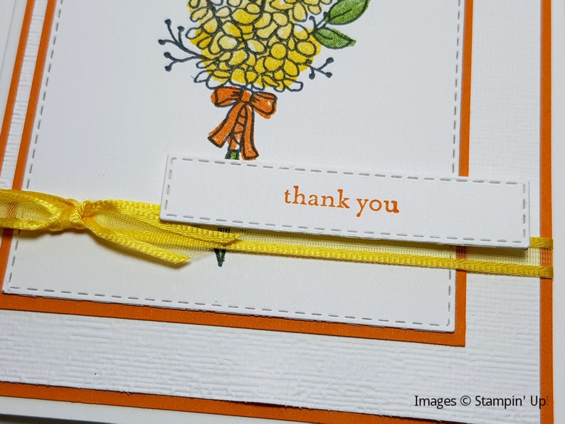 Handmade Anniversary Card, Floral Anniversary Greeting Card, Card for Wife. thank you