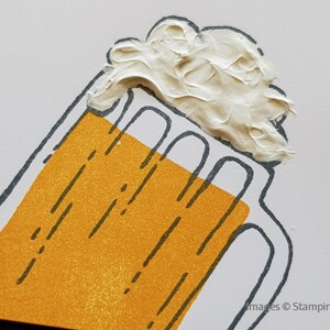 50th Birthday Greeting Card, Handmade Birthday Card for Man, Fiftieth Birthday Card with Beer Design. image 3