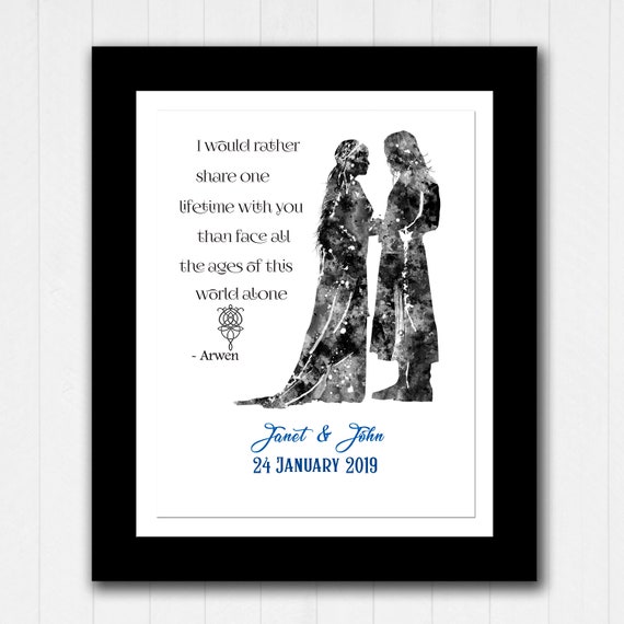 Herr Der Ringe Arwen Und Aragorn Liebe Zitat Grüße Etsy