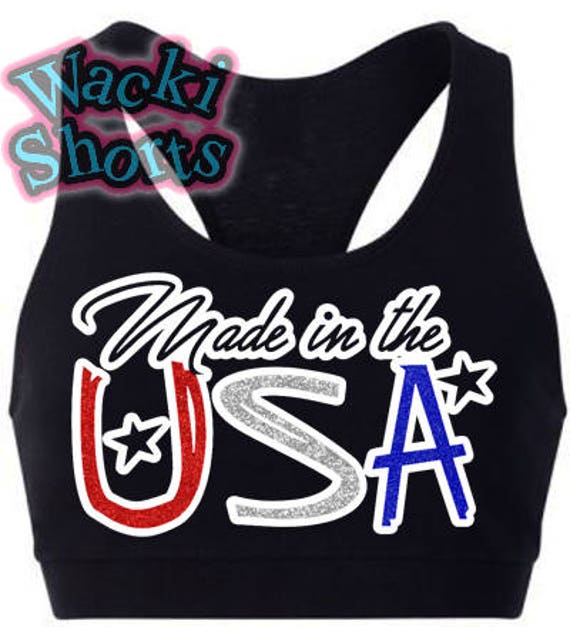 patriotic sports bra