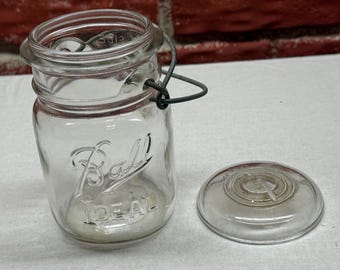 Antique Ball IDEAL Canning Jar – Wire Bail, Glass Lid, Early 1900s