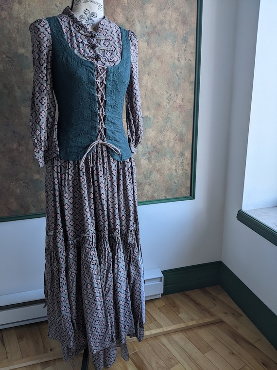 Bohemian Boho Artisanal Vogue 1970s style Maxi Dr… - image 1