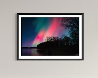 Vibrant Northern Lights MN • Colorful Aurora Borealis Digital Download • Minnesota Night Sky Photography Print