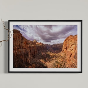 Zion Canyon Overlook Photography Print: Utah National Park (Digital Download)