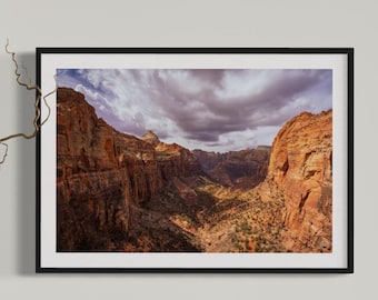 Zion Canyon Overlook Photography Print: Utah National Park (Digital Download)