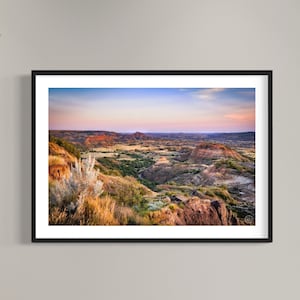 Painted Canyon Theodore Roosevelt National Park Sunrise Photography Download, Landscape Photography, North Dakota, North Dakota Wall Art