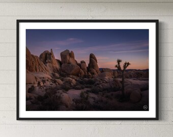 Joshua Tree Sunset Photography Print: Arch Rock Landscape (Digital Download)