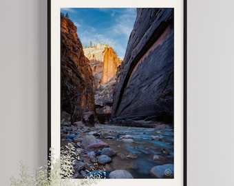 Zion Narrows Photography Print: Virgin River Landscape (Digital Download)