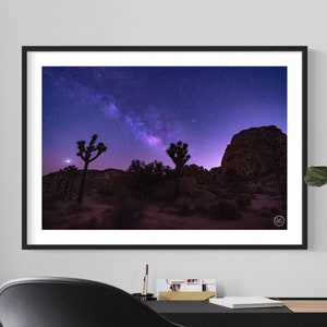 Joshua Tree National Park Milky Way Landscape Photography Digital Download, California Wall Art, Joshua Tree Wall Art, Astro Photography
