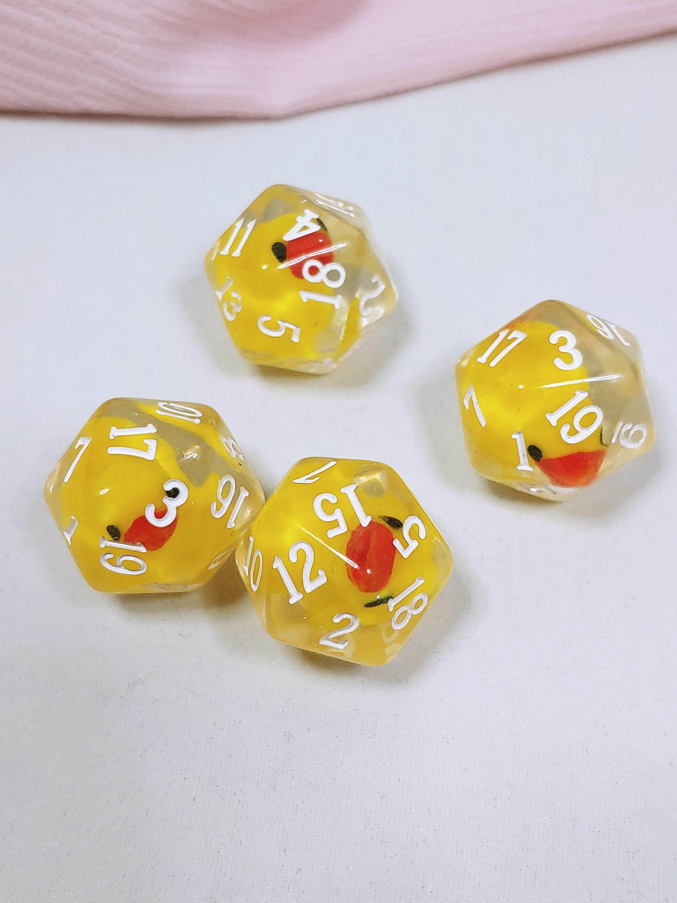 Duck D20 Dice Rubber Ducky D20 Dice Rubber Ducky Keychain Etsy