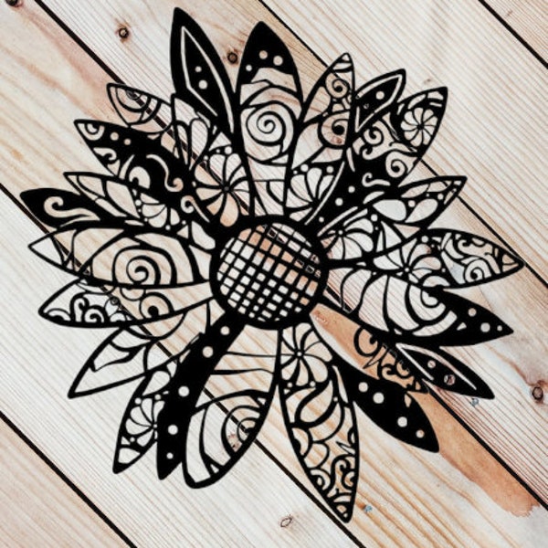 Sunflower mandala svg