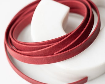 10mm Flat Red Arizona Leather