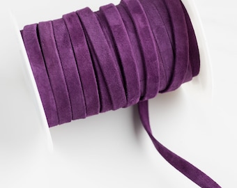 10mm Flat Purple Goat Suede
