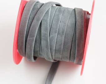 10mm Cool Grey Flat Goat Suede