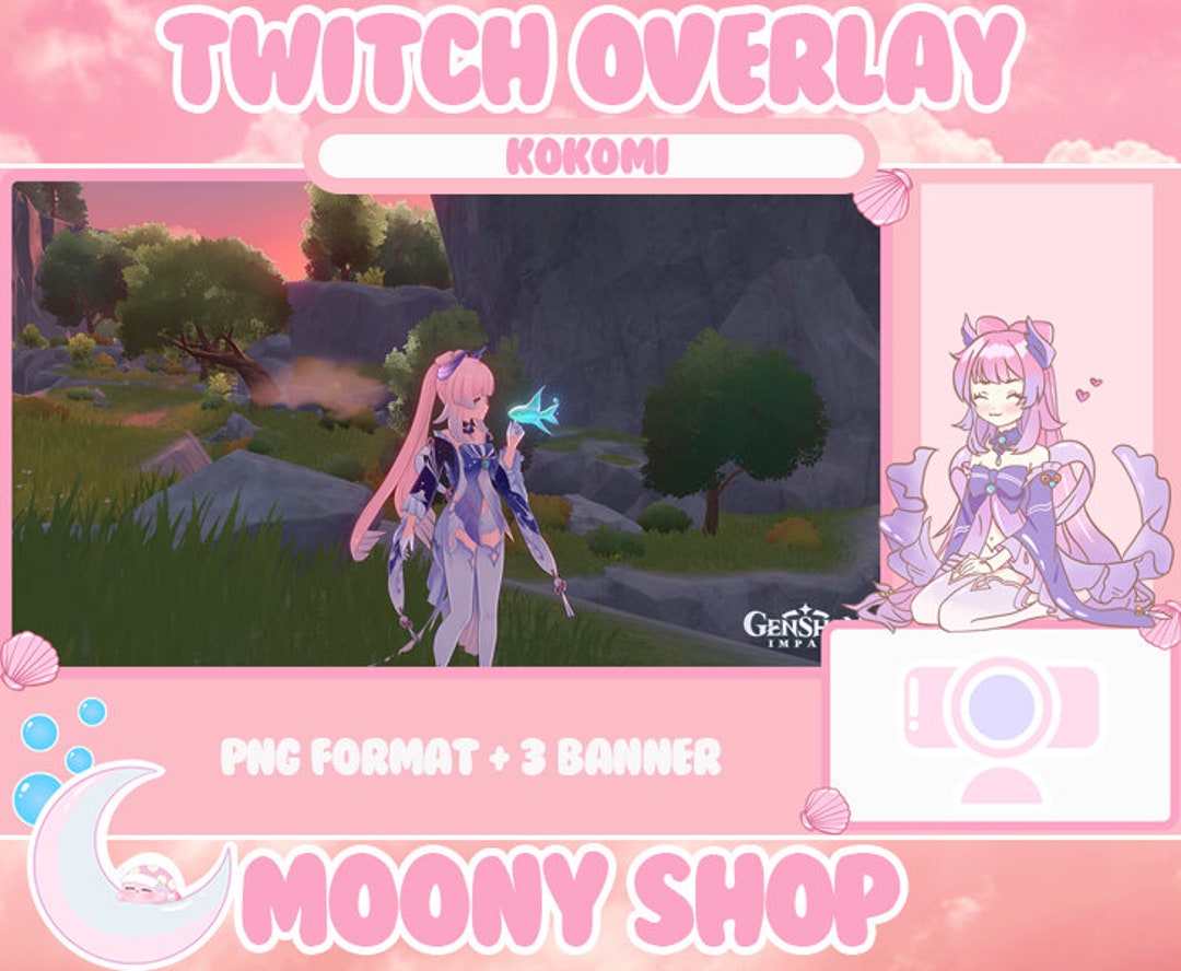 Genshin Twitch Overlay / Kokomi / Genshin Impact / Just Chatting / Gaming Etsy Australia