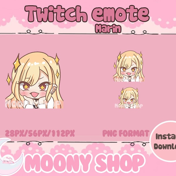 Kitagawa Marin / Twitch Discord Emote / Twitch Graphics / My Dress Up Darling