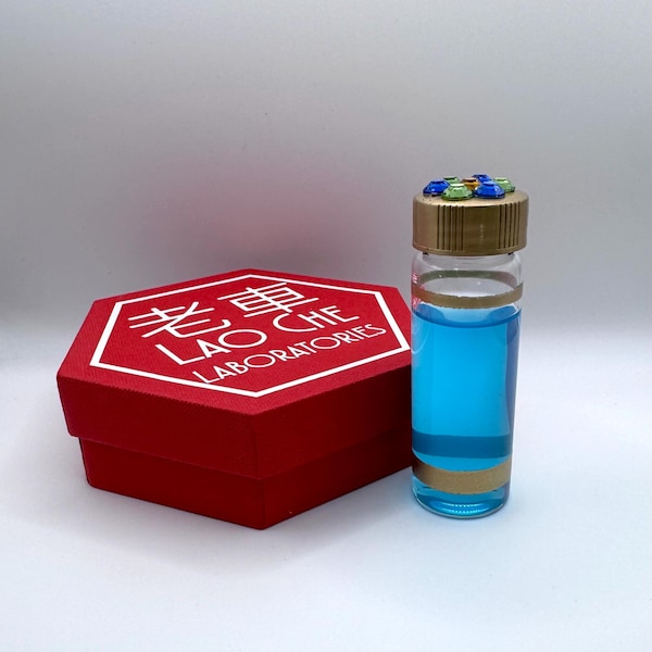 Antidote Vial Replica - Indiana Jones Temple of Doom - Lao Che Laboratories - Cosplay - Fan made.