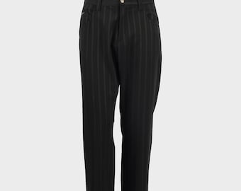 Versace Classic - Czarne spodnie z fryzem