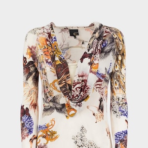 Just Cavalli – Beige viscose t-shirt