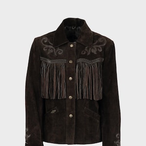 Vintage – Suede Leather Jacket with Fringes
