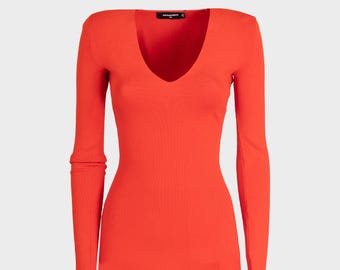 Dsquared2 – Red V-neck Dress