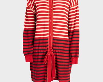 Sonia Rykiel – 1990s Striped Sweatshirt Dress