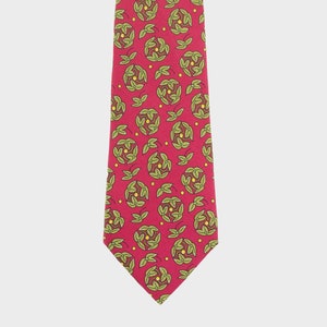 Hermes - Silk tie with leaves