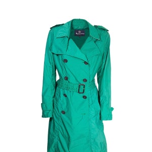 AQUASCUTUM - Green nylon trench coat