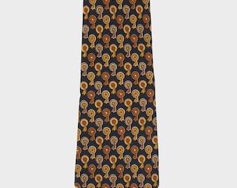Salvatore Ferragamo - Brown silk tie with pattern