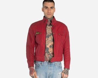 belstaff red leather jacket