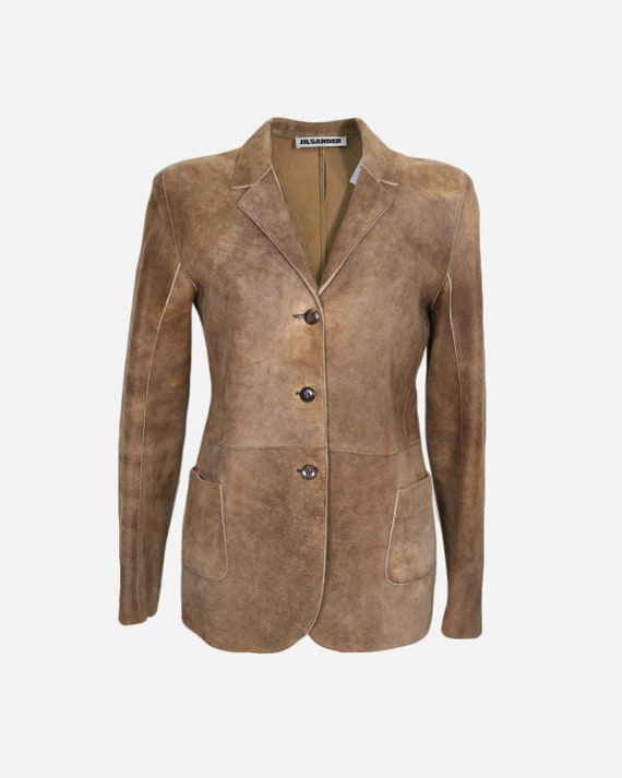 JIL SANDER Leather Jacket - Etsy Israel