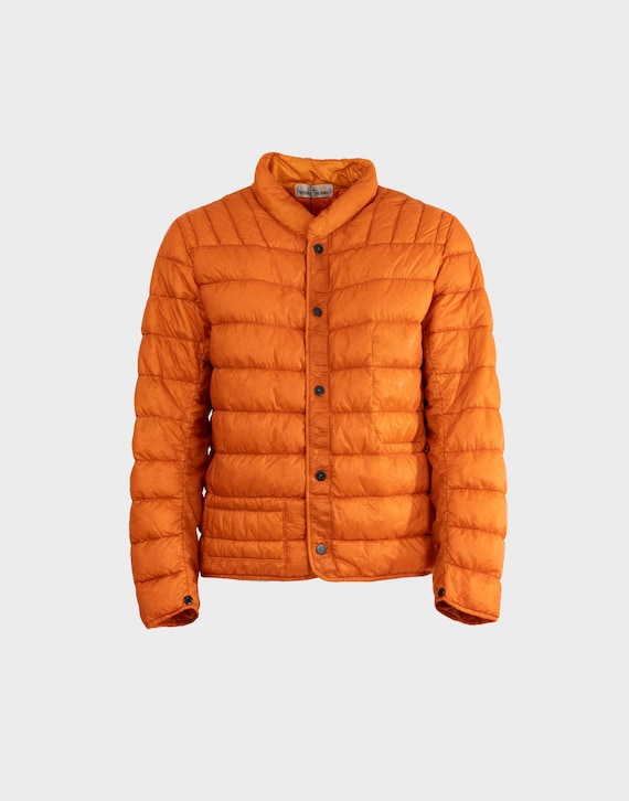 Stone Island 90s Orange Puff Jacket Etsy