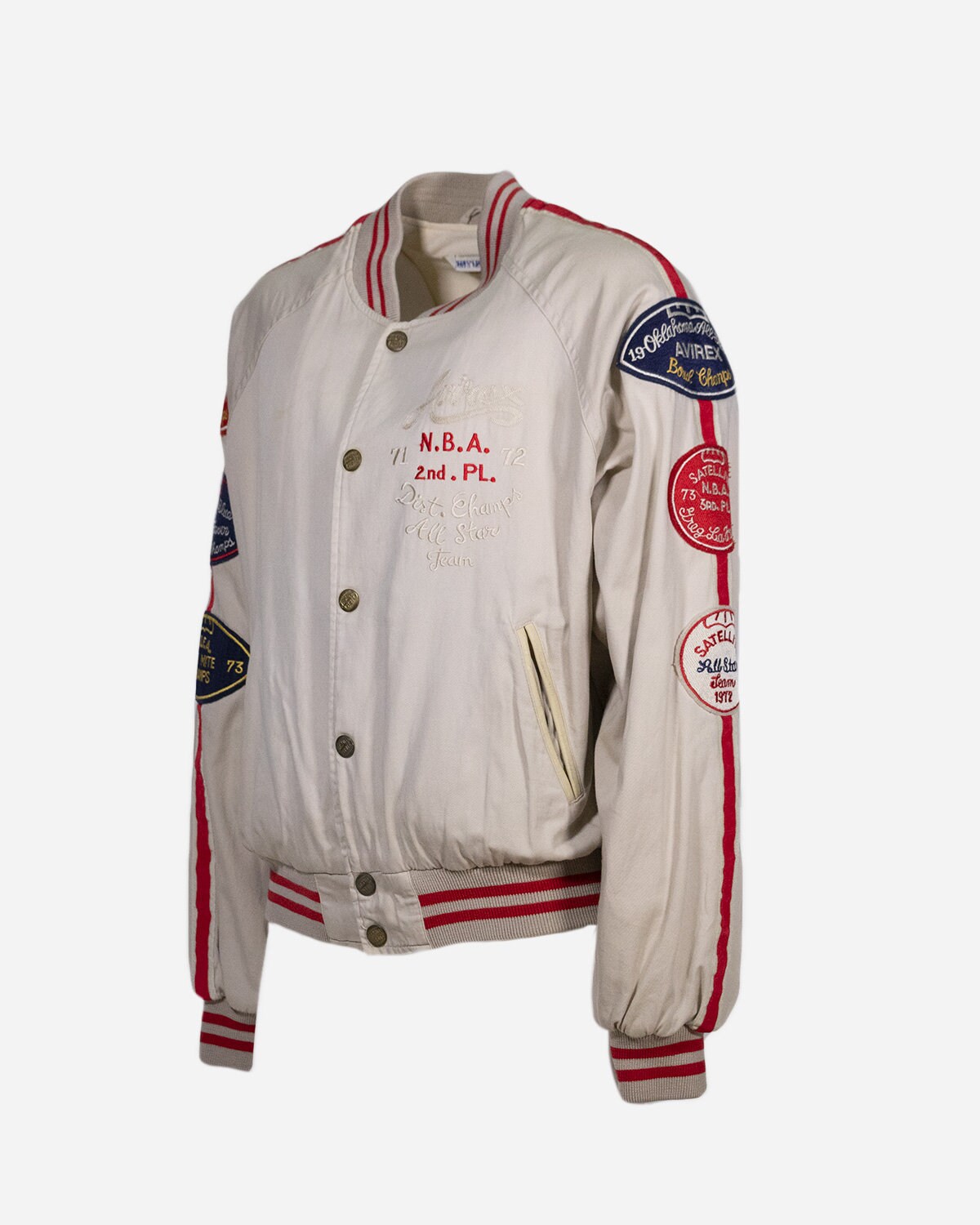 AVIREX VARSITY Cotton Bomber Jacket 