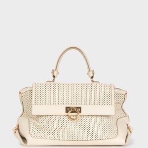 SALVATORE FERRAGAMO - Beige leather bag Sofia