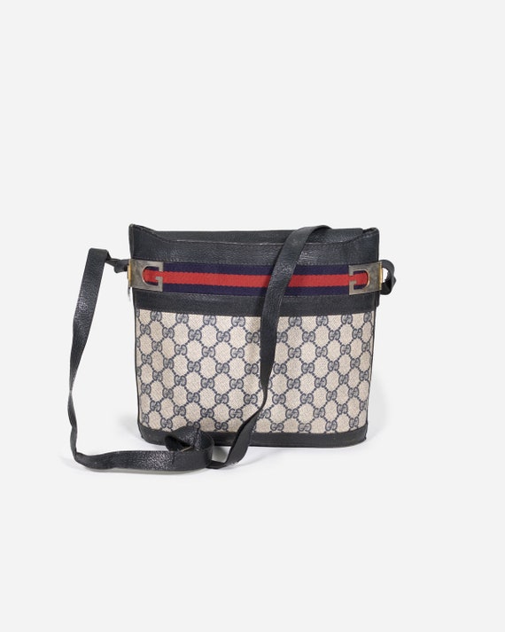 Grillig Hen Aantrekkingskracht GUCCI Leren en stoffen tas - Etsy Nederland