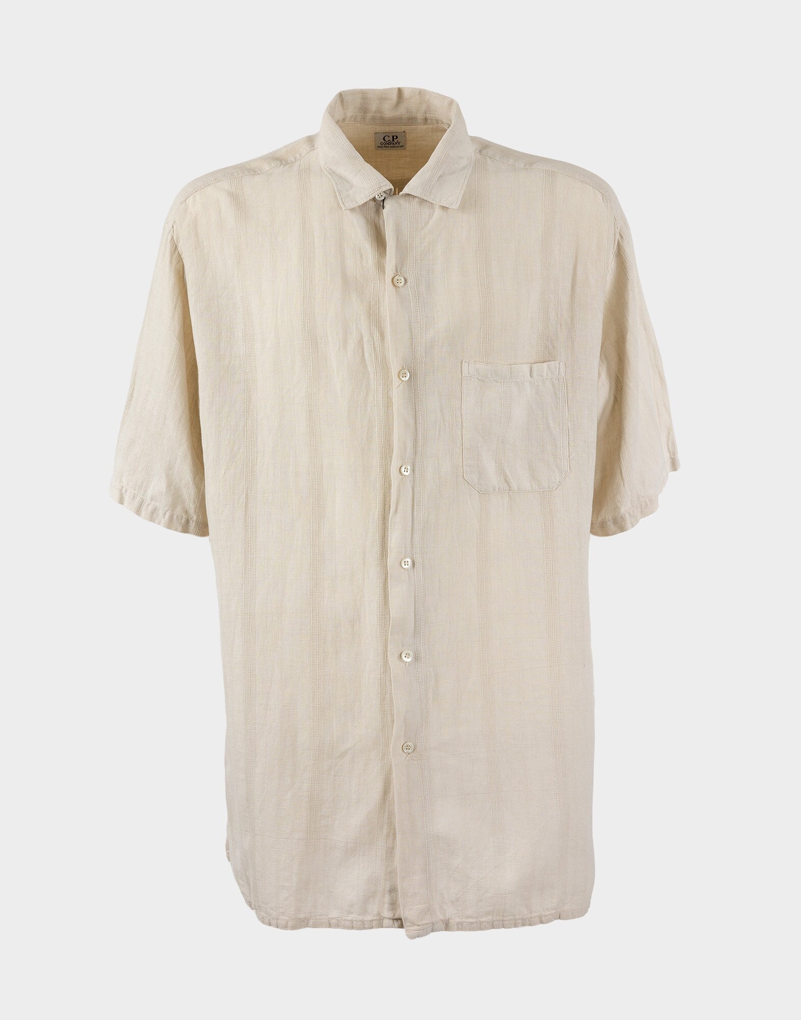 C.P. Company 90s Beige Linen Shirt - Etsy