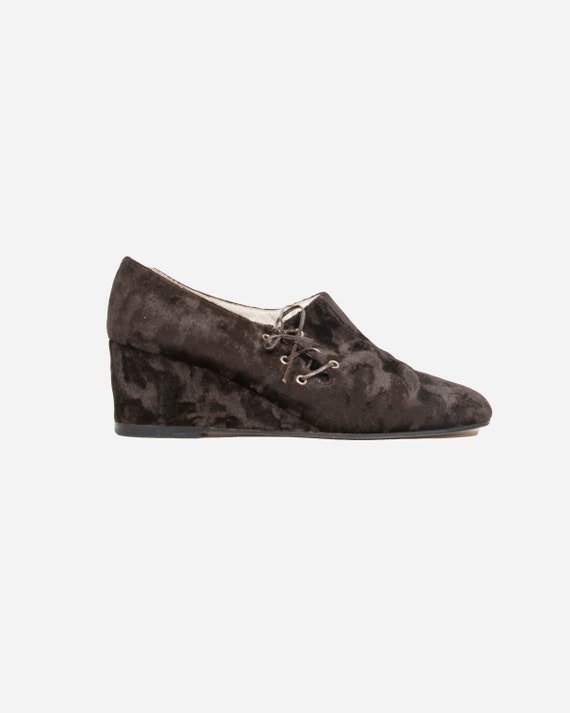 VINTAGE - Brown velvet shoes