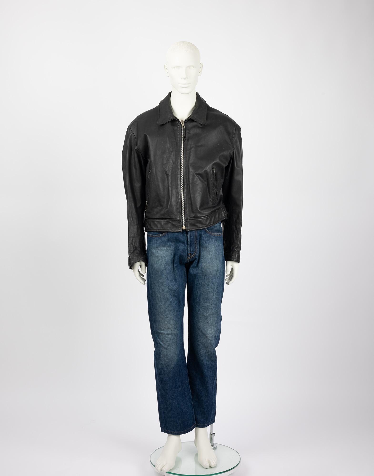 Stewart - Black Leather 80s Jacket - Etsy Stewart - Black Leather 80s Jacket - Etsy