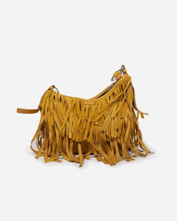 YVES SAINT LAURENT - Fringed bag