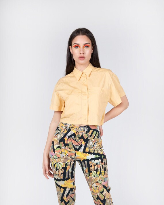CLAUDE MONTANA - Crop shirt