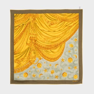 Celine - 90s green silk scarf