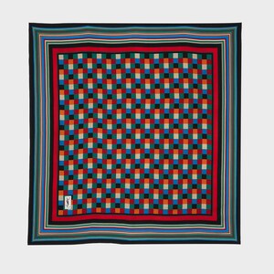 Yves Saint Laurent - Geometric patterned silk scarf