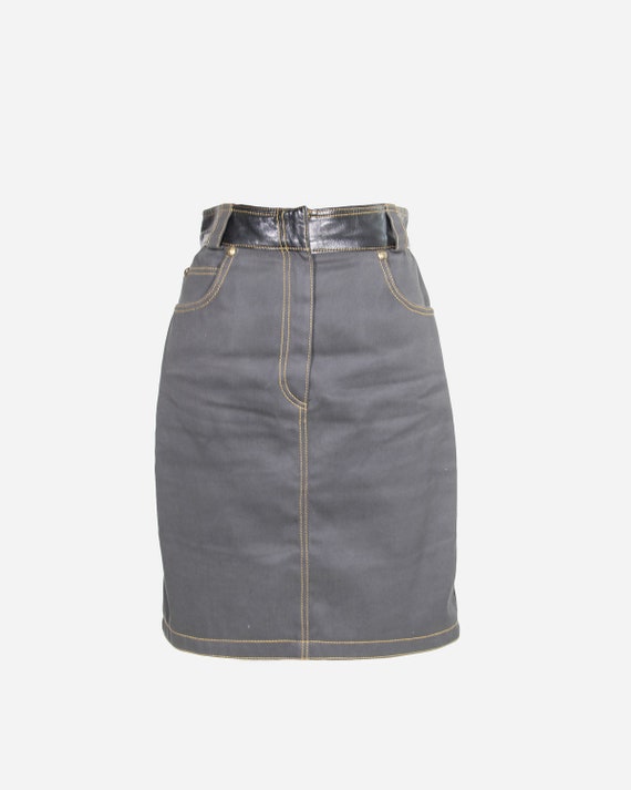 GIANNI VERSACE - Leather skirt