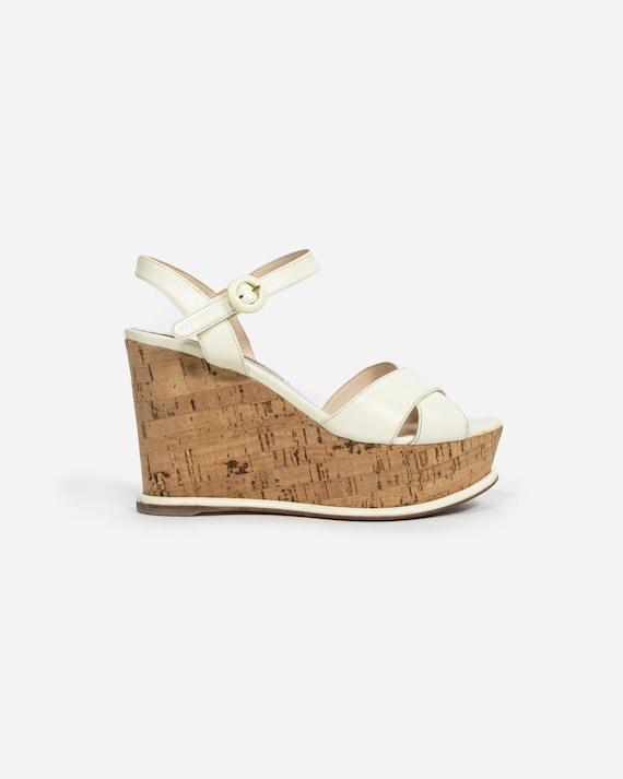 Prada - White leather shoes