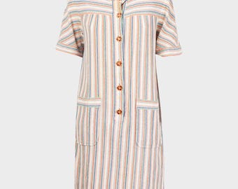 1980s Vintage Hermés - Paris, 100% Silk Dress , Aqua Blue , Self