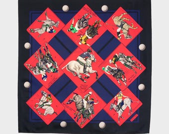 Hermès – Scarf “Polo Cup Palm Beach” 1980s
