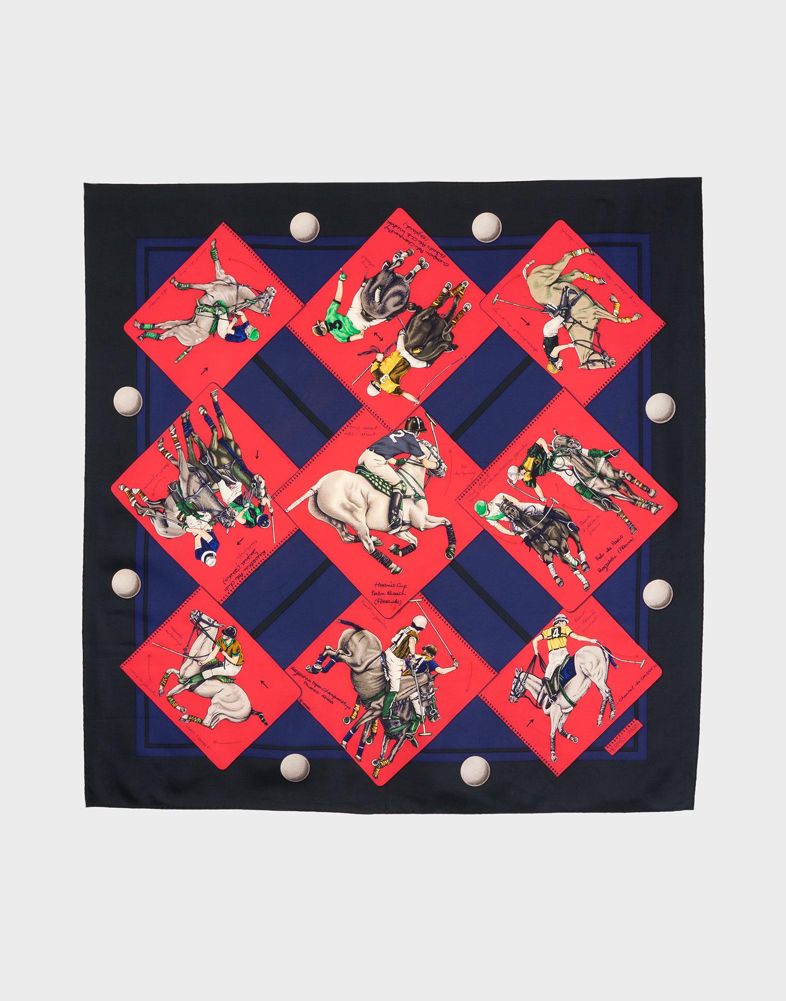 Hermès – Scarf “polo Cup Palm Beach” 1980s - Etsy