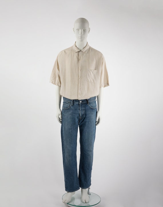 C.P. Company 90s Beige Linen Shirt - Etsy